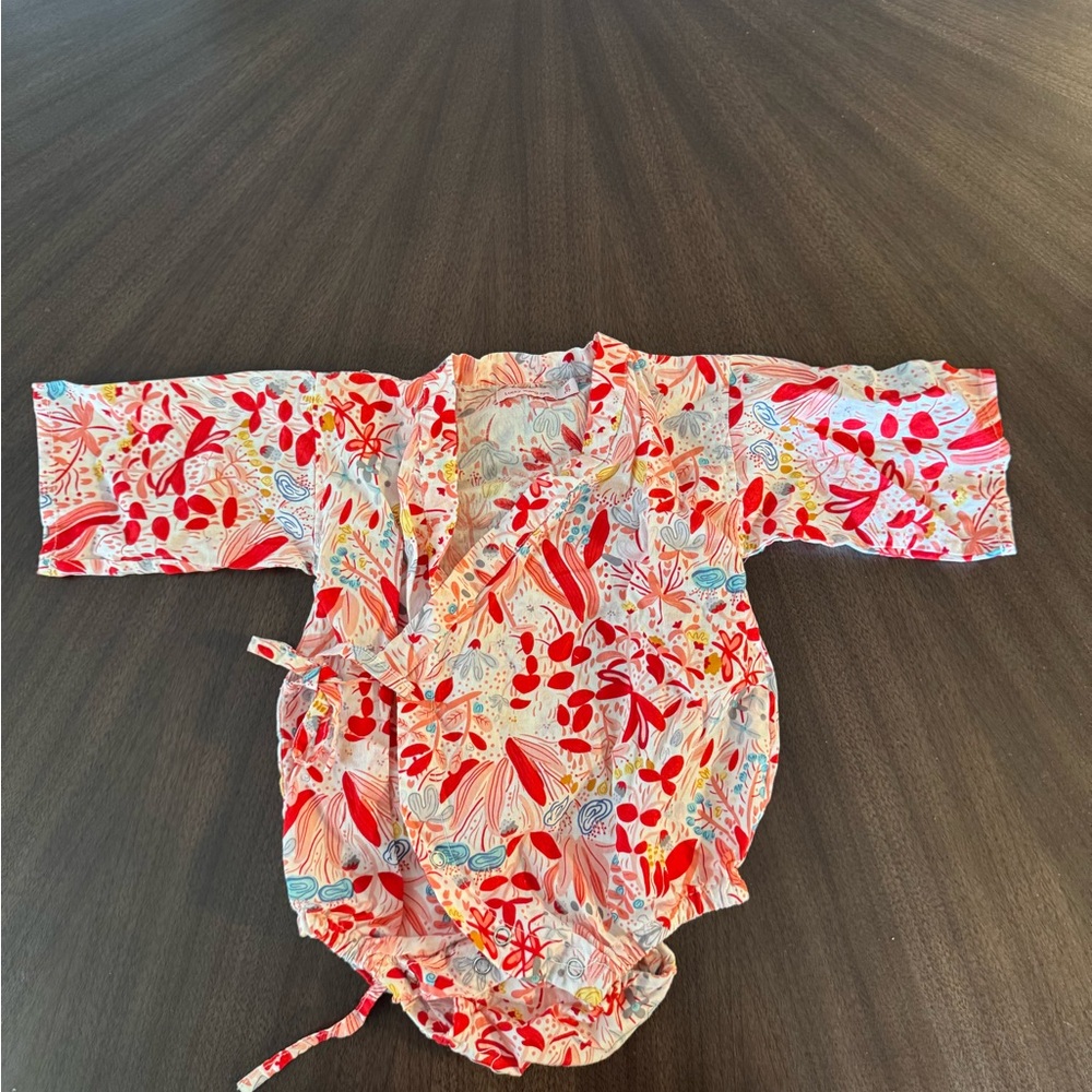 Colorful Floral Baby Kimono, 3 month